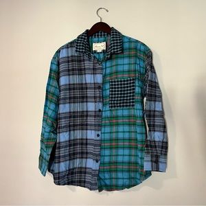 American eagle plaid patchwork pj set